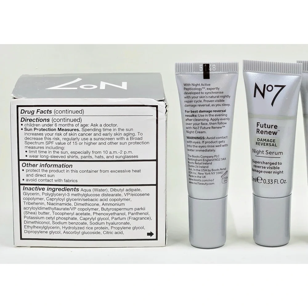 No7 Future Renew Skincare Set 50ml Day Cream 2x 10ml Night Serum SPF 25 NEW